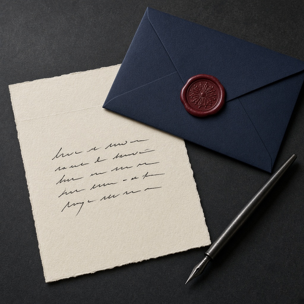 Carta, envelope e lacre